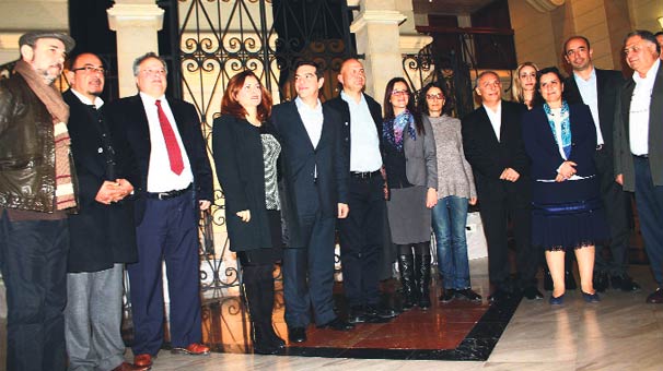 Tsipras Kuzey Kıbrıslı sivil toplum örgütleriyle bir araya geldi